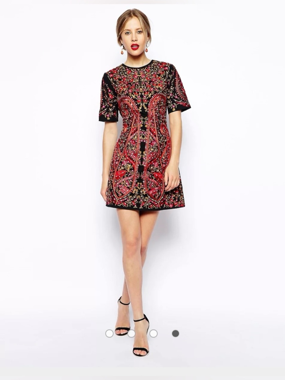 ASOS Premium Embroidered Shift Dress